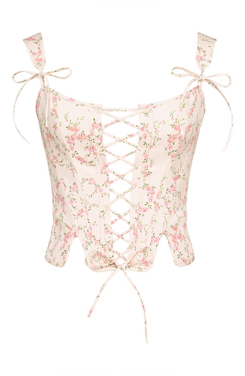 Leila Lace-Up Front Corset Top