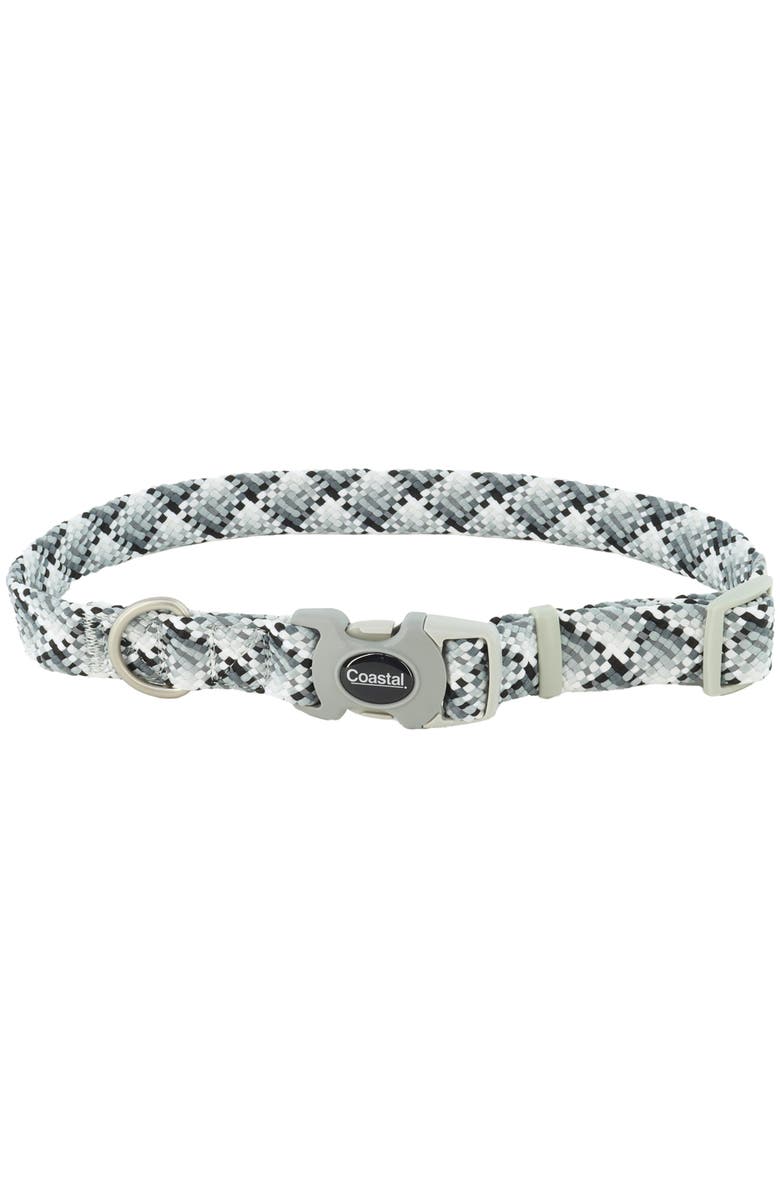 Pro Active Woven Reflective Dog Collar, Large, 1 Inch, Adjustable, Main, color, Gray