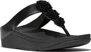 FitFlop Fino Beadie-button metallic toe-post sandals