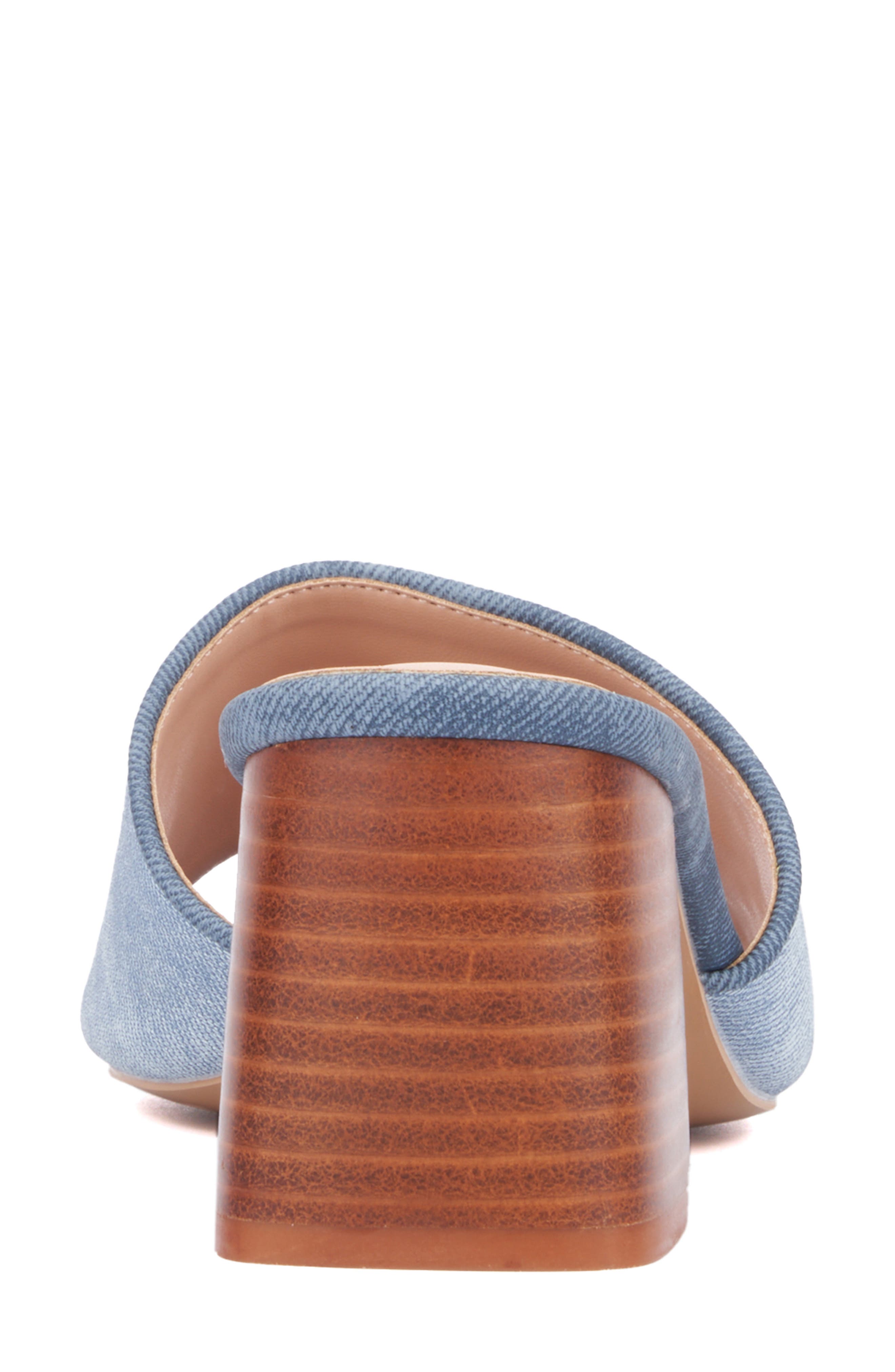 NEW YORK AND COMPANY Felice Block Heel Sandal, Alternate, color, Blue Combo