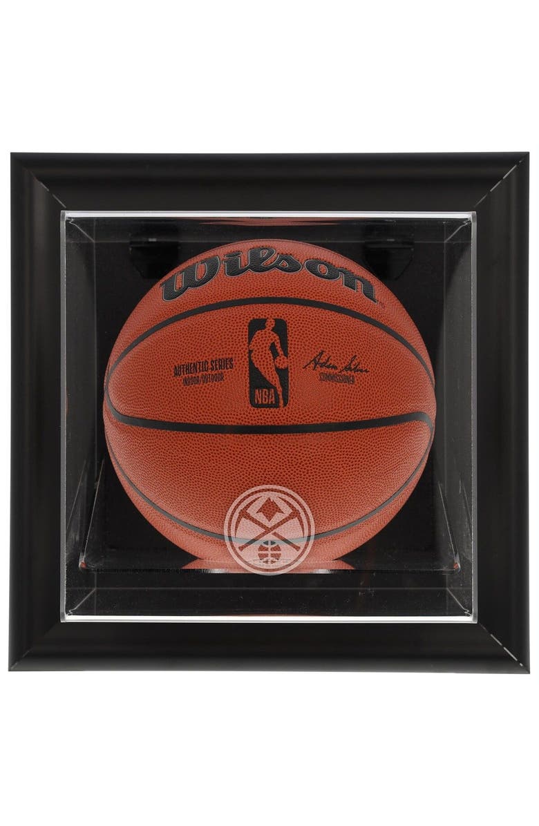 FANATICS AUTHENTIC Denver Nuggets Framed Black Wall-Mountable Team Logo Basketball Display Case, Main, color, 