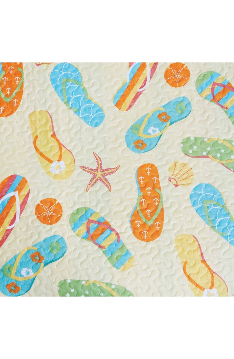 C&F Home Sunny Splash Flip Flops Quilt Set, Alternate, color, Yellow
