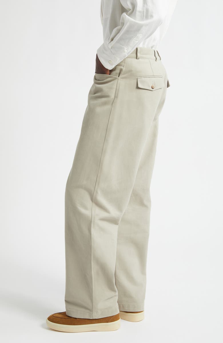De Bonne Facture Wide Leg Work Pants, Alternate, color, Stone