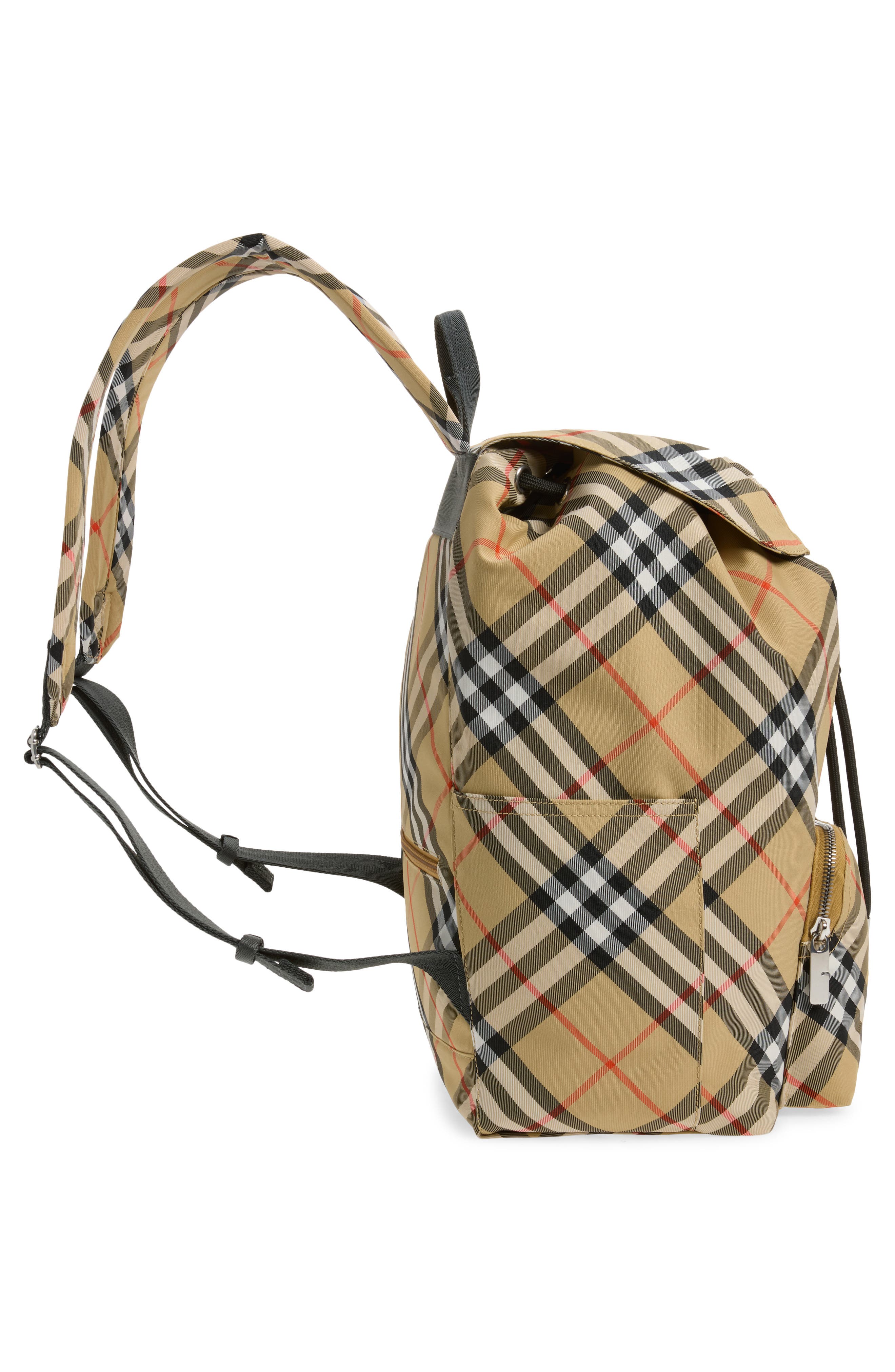 Burberry Classics Check Backpack, Alternate, color, Sand