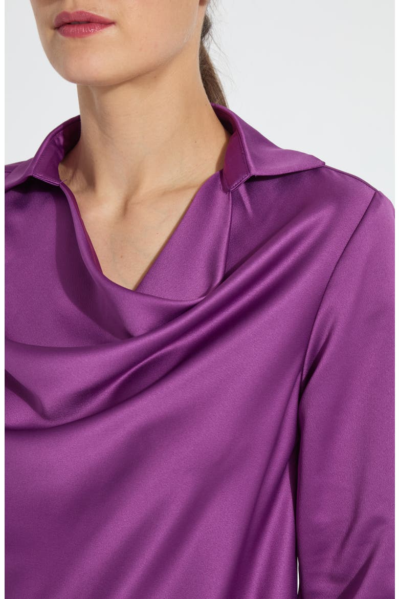 Wallis Draped Cowl Neck Top, Alternate, color, PURPLE ORNAMENT