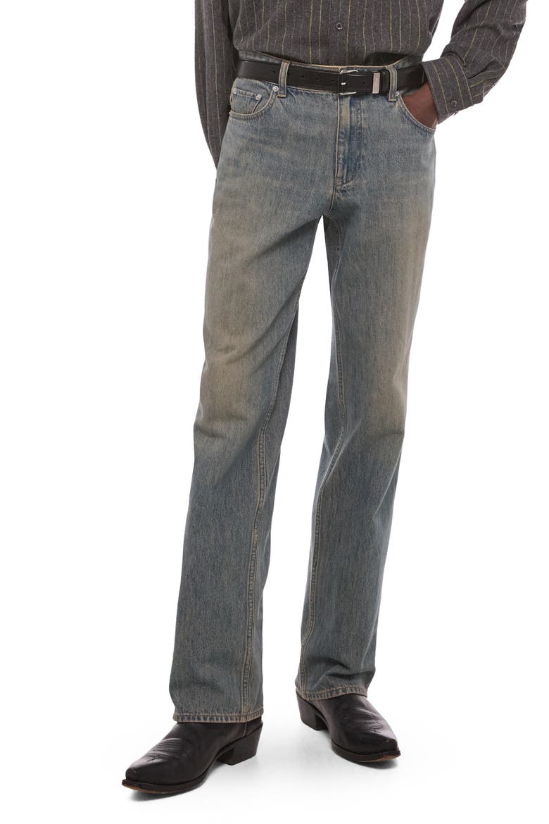 Wardrobe Brooklyn Relaxed Straight Leg Jeans, Main, color, MEDIUM TINTED BLUE