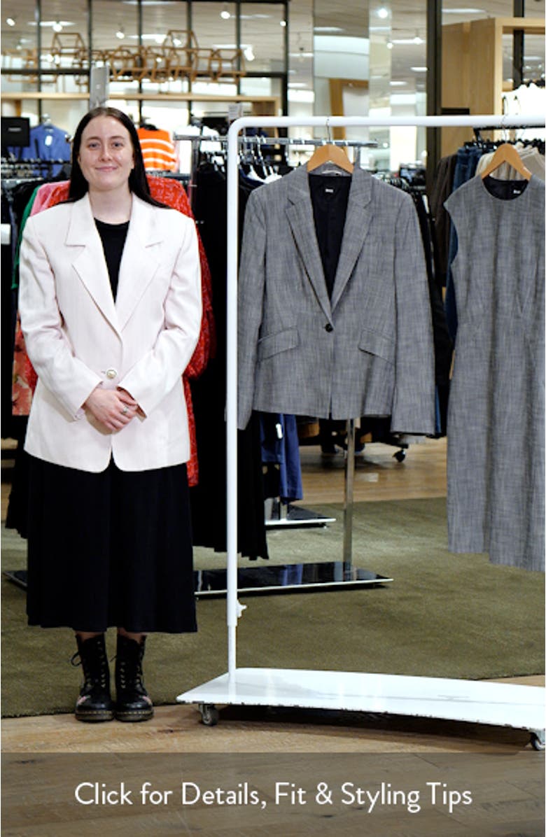 Jia One-Button Sharkskin Blazer, sales video thumbnail