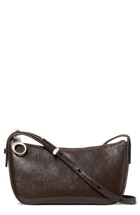 halo glazed leather crossbody bag