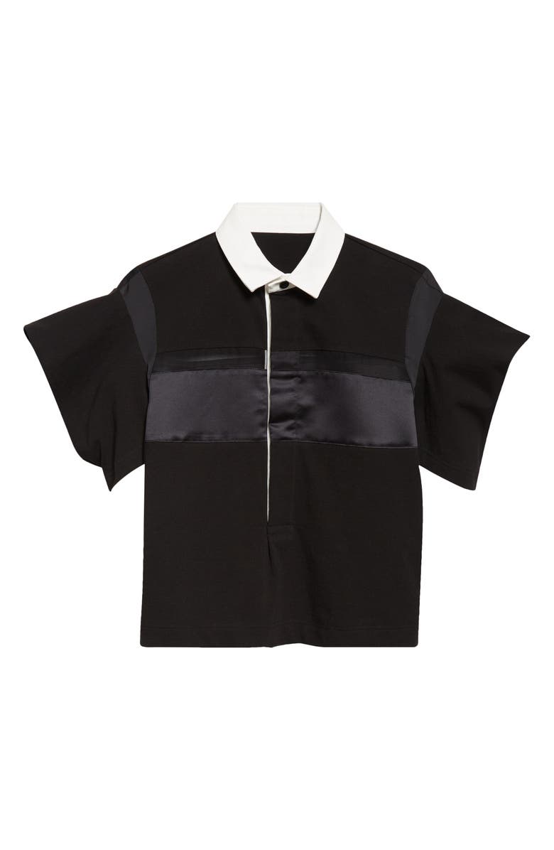 Sacai Cotton Jersey Pullover, Main, color, Black