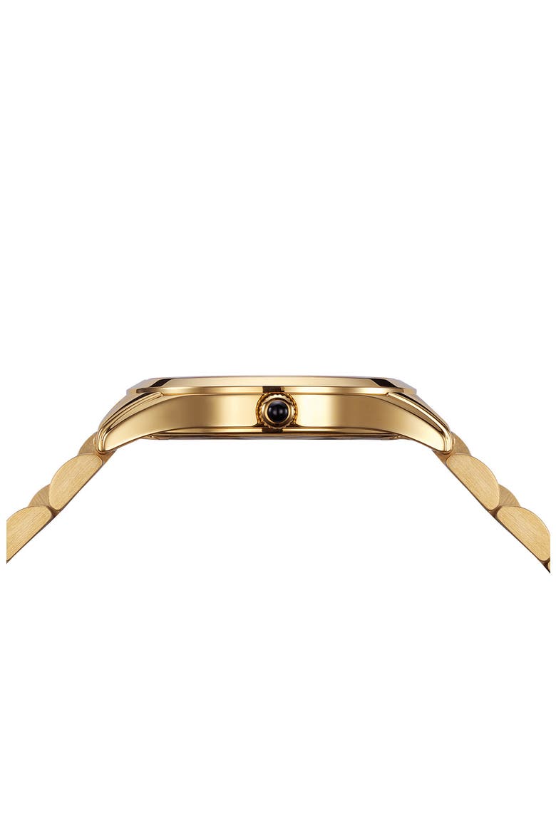 Classic R Diamond Bracelet Watch, 34mm, Alternate, color, YELLOW GOLD PVD COATING