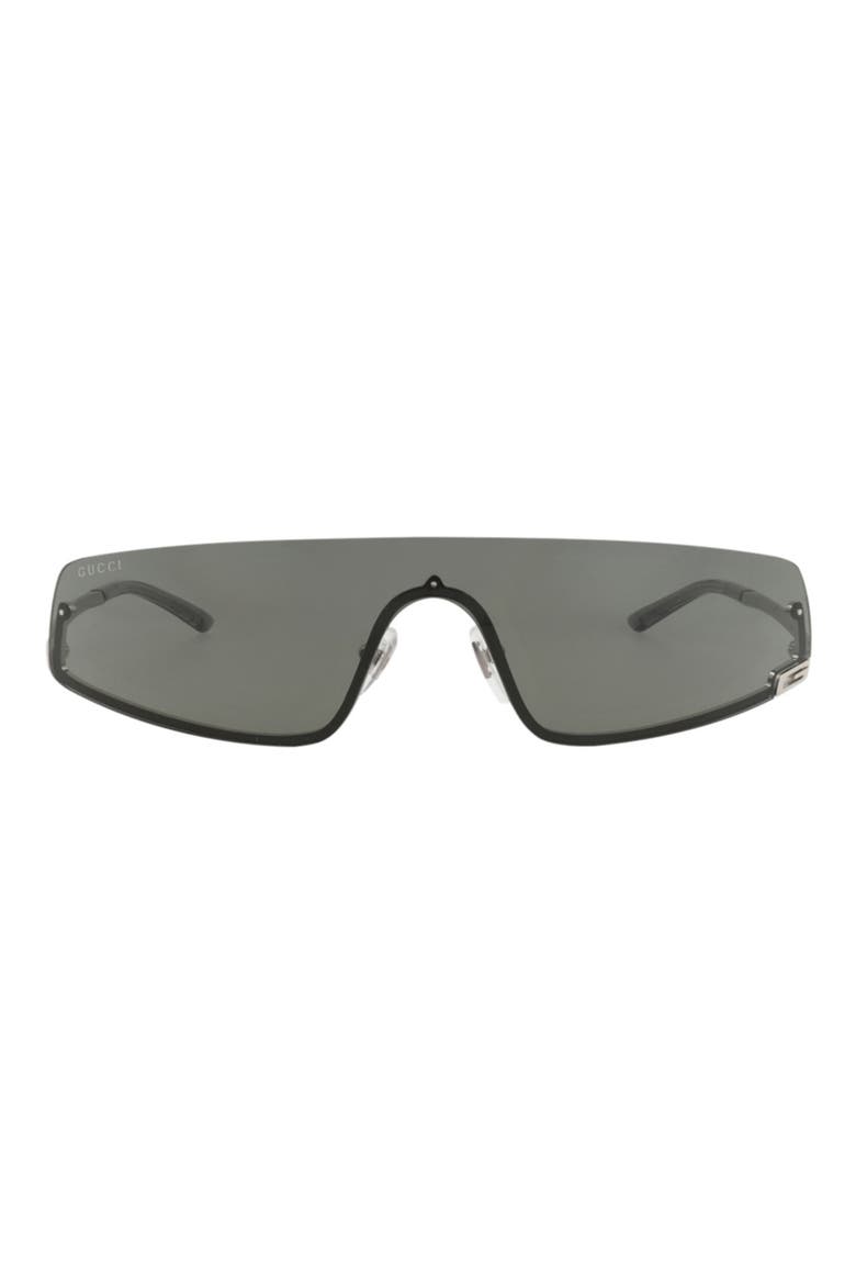 52mm Rectangular Sunglasses, Main, color, SILVER SILVER GREY