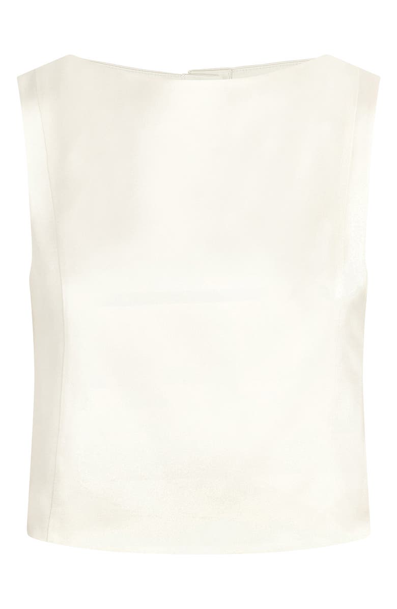 Favorite Daughter The Love Struck Linen Blend Crop Top, Alternate, color, Ivory