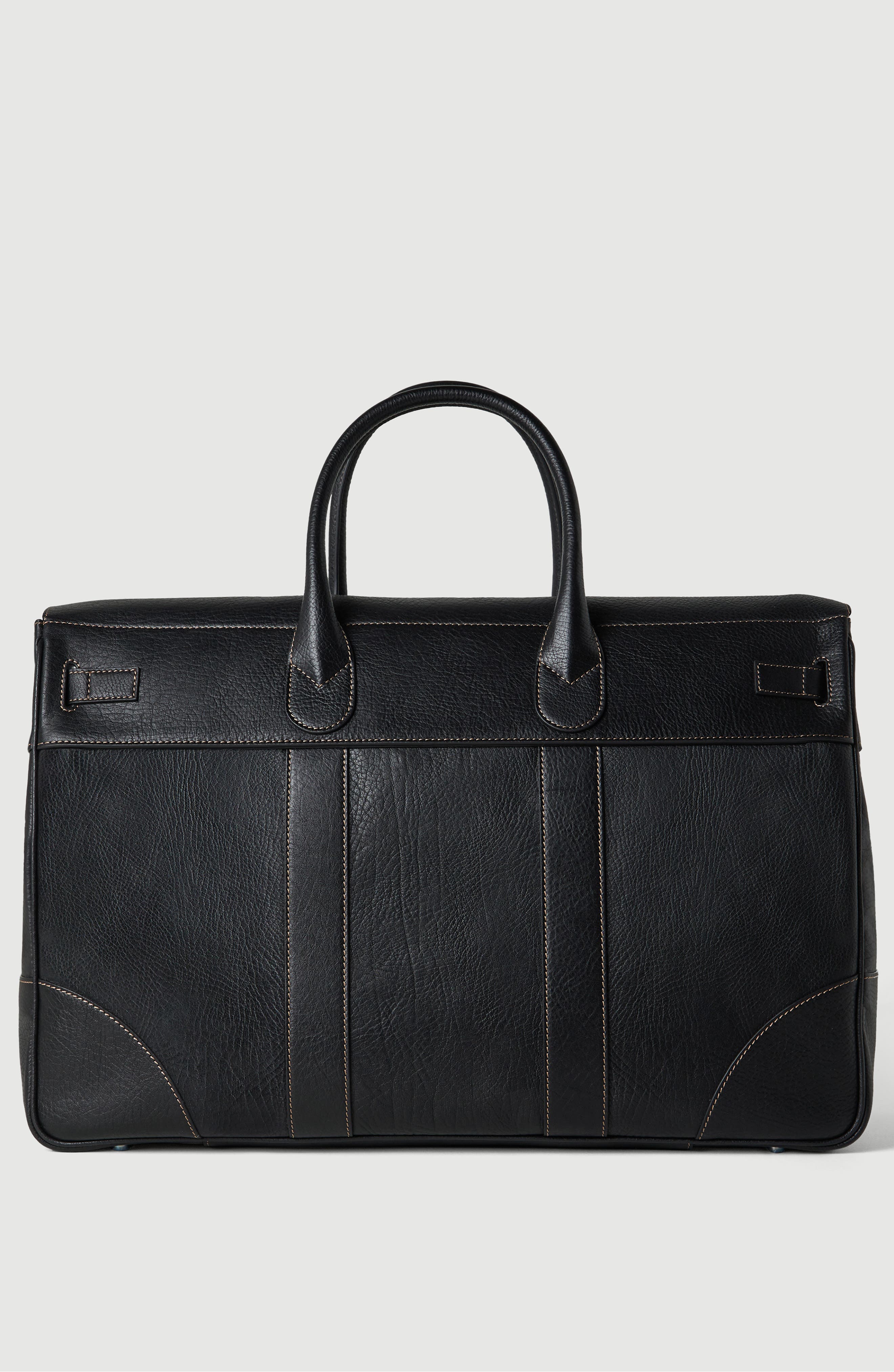 Grained calfskin country bag, Alternate, color, Black