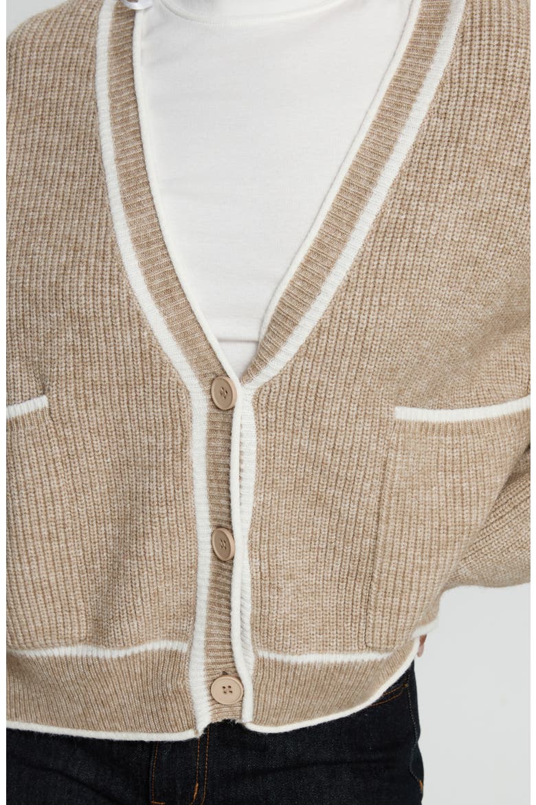 Cressara Contrast Knit Oversized Cardigan, Alternate, color, MULTI