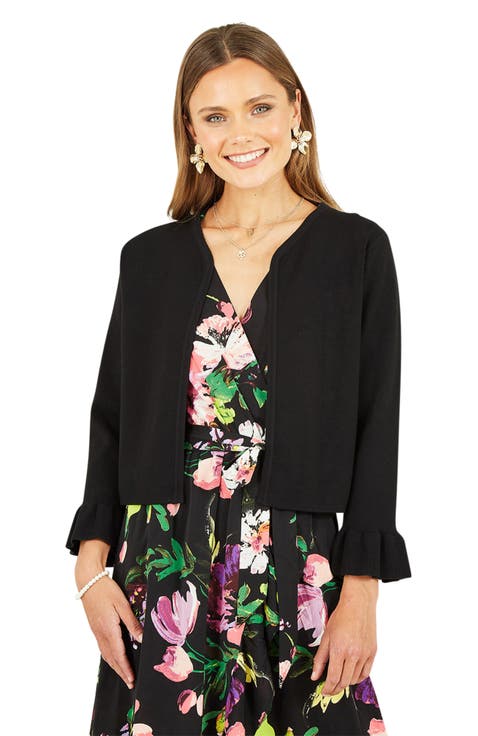 Bell Sleeve Cropped Cardigan