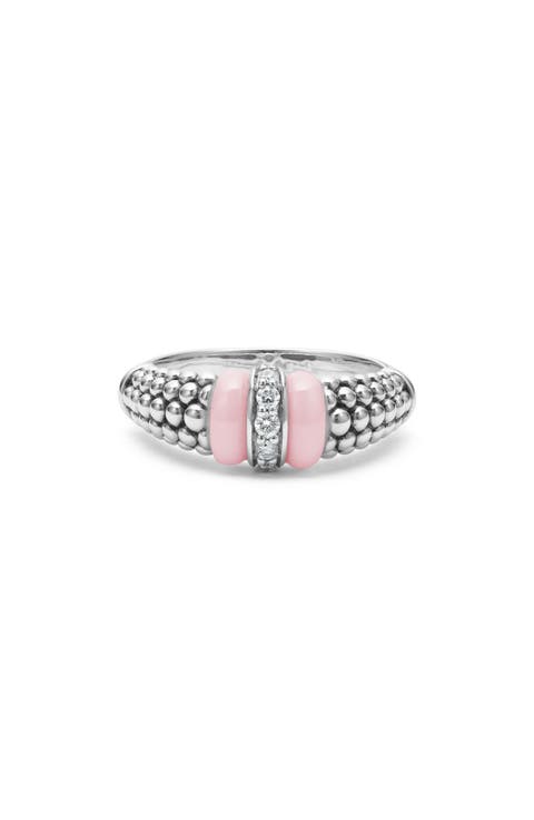 Pink Caviar Diamond Ceramic Ring (Nordstrom Exclusive)