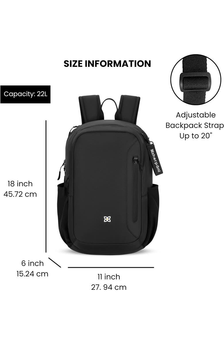 Sherpani Getaway RFID Protection 22L Laptop Backpack, Fits 15 Inch Laptop, Alternate, color,