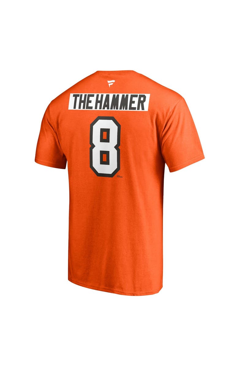 FANATICS Men's Fanatics Branded Dave Schultz Orange Philadelphia Flyers Authentic Stack Retired Player Nickname & Number T-Shirt, Alternate, color, 