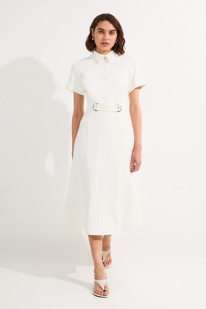Full Skirted Midi Dress, Main, color, Ivory