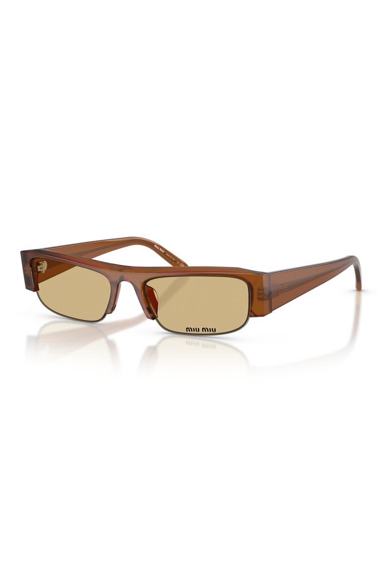 51mm Rectangular Sunglasses, Alternate, color, OPAL AMBRA / YELLOW