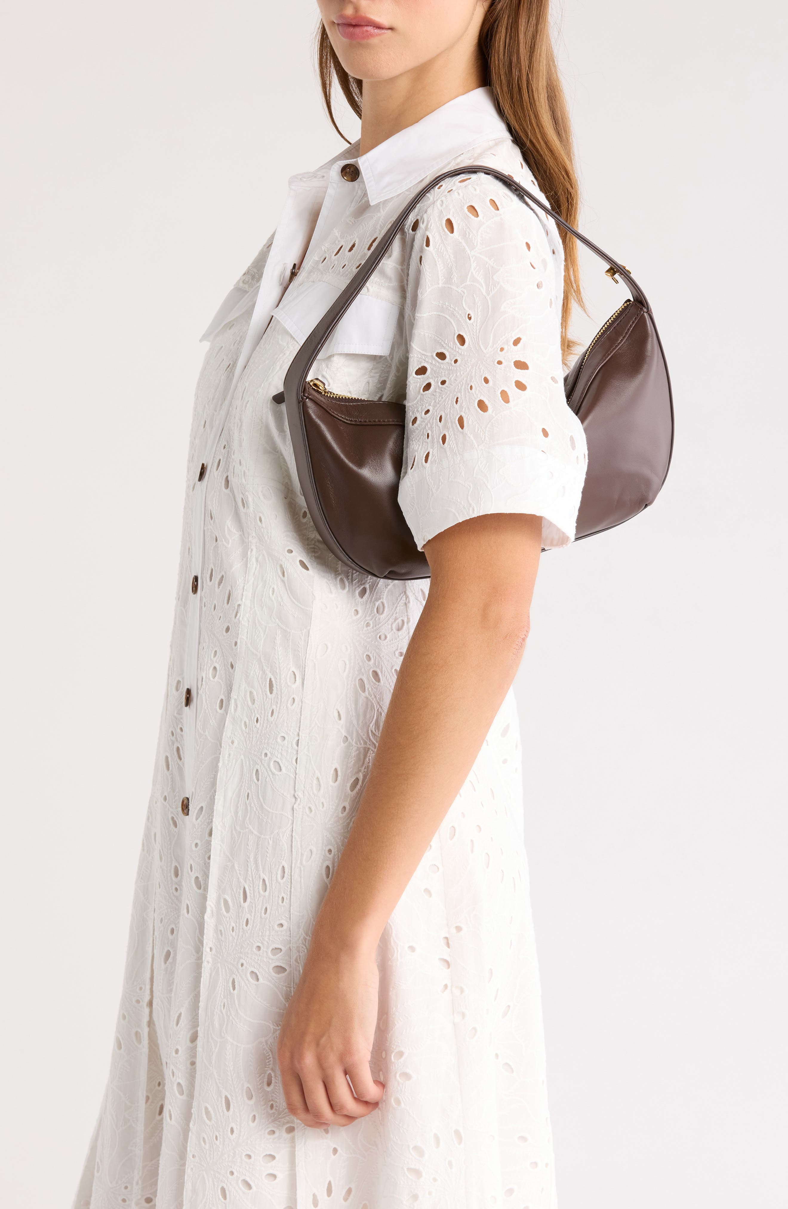 STAUD Demy Convertible Shoulder Bag, Alternate, color, Espresso