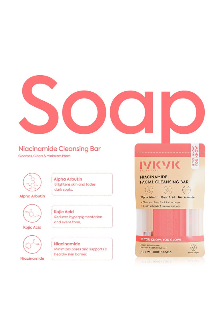 Niacinamide Facial Cleansing Bar, Alternate, color, None
