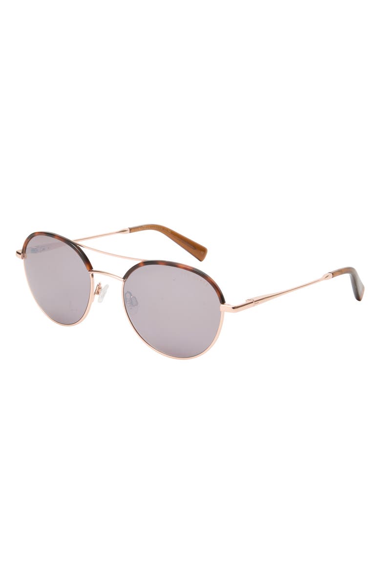 Ted Baker London 53mm Round Sunglasses, Alternate, color, Rosegold