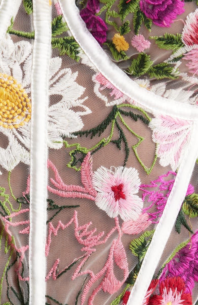 KILO BRAVA Embroidered Underwire Bodysuit, Alternate, color, Multicolor Floral