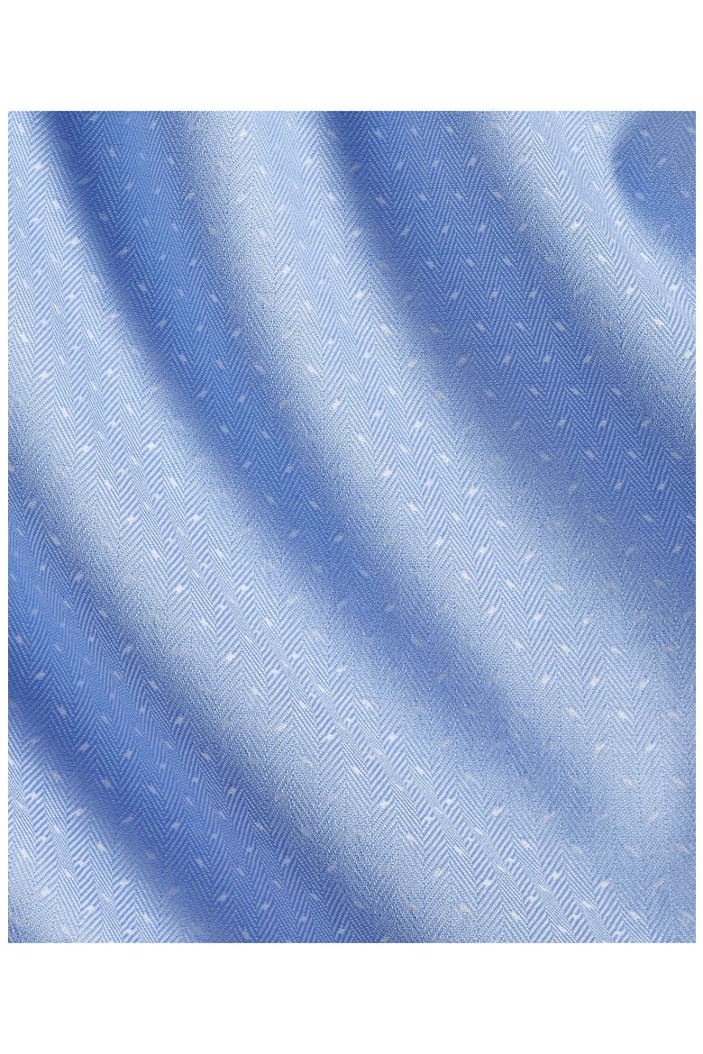 Trim Fit Light Blue Microdobby Cotton Herringbone Dress Shirt, Alternate, color, SKY