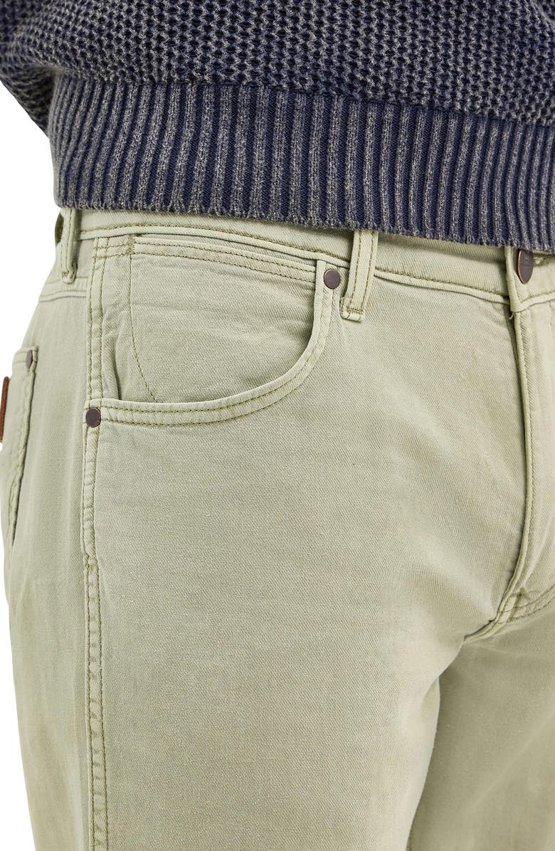 Wrangler Greensboro Straight Leg 5-Pocket Cotton & Linen Pants, Alternate, color, Tea