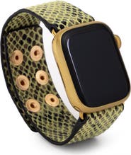 SAACHI Snakeskin Faux Leather Apple Watch® Watchband