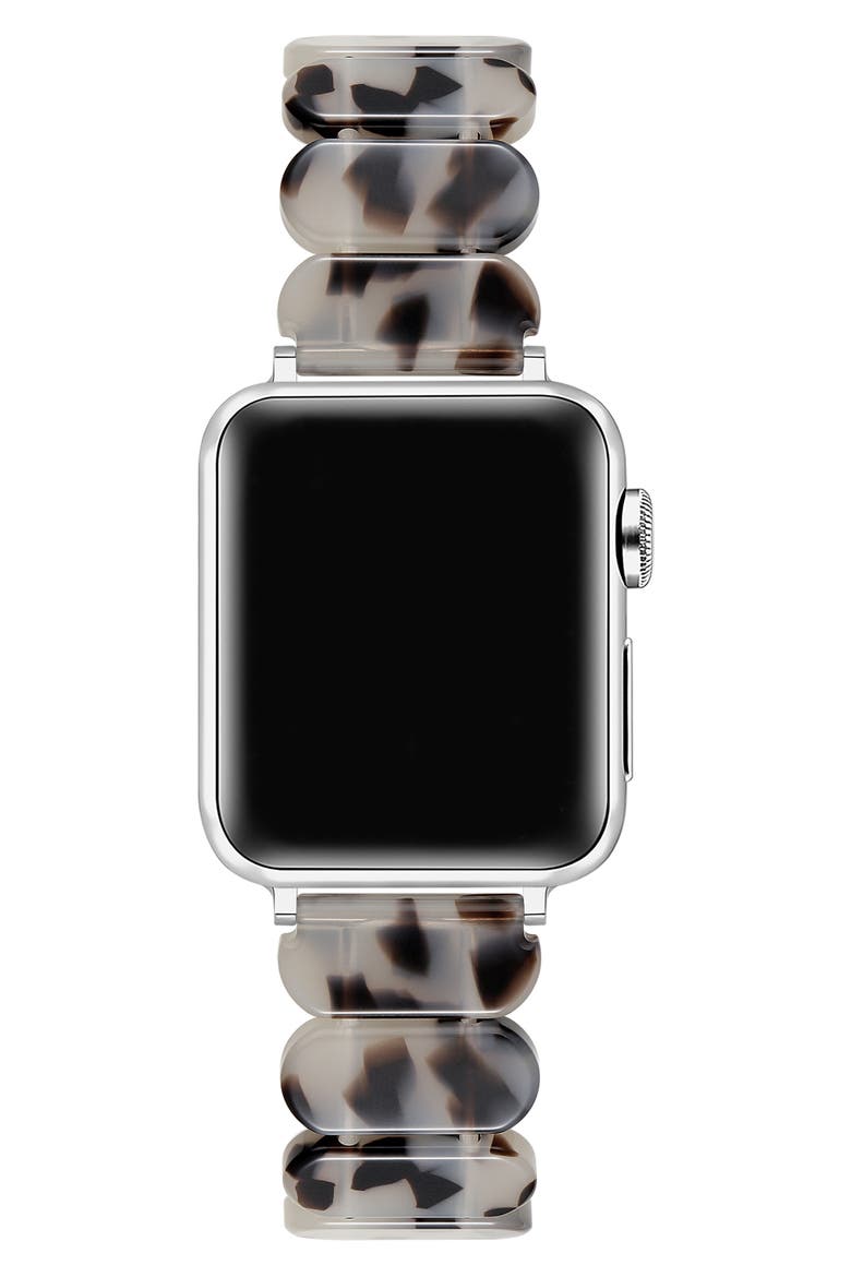 Reese Resin Elastic Apple Watch® Watchband, Alternate, color, GREY