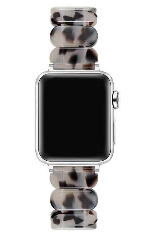 The Posh Tech Reese Resin Elastic Apple Watch® Watchband In Grey