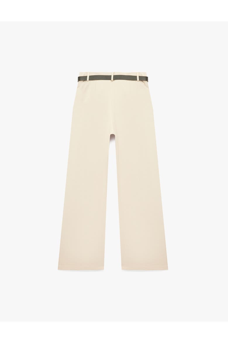 Wide Leg Trousers with Belt, Alternate, color, BEIGE