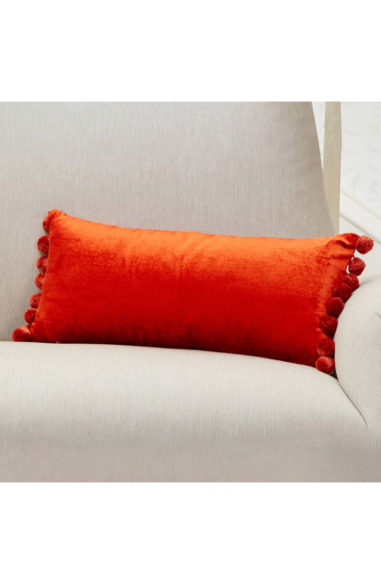 ROSELLI TRADING COMPANY Jodhpur Tassel Oblong Pillow, Alternate, color, Rust