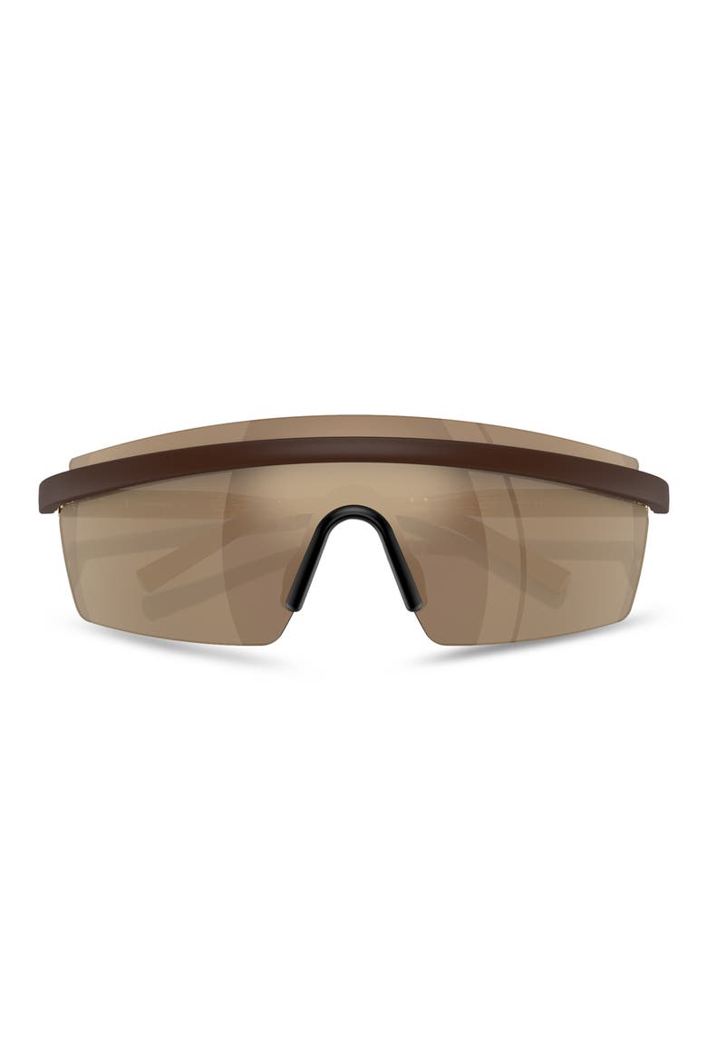 x Roger Federer R-4 138mm Rimless Shield Sunglasses, Main, color, UMBER/ DESERT FLASH