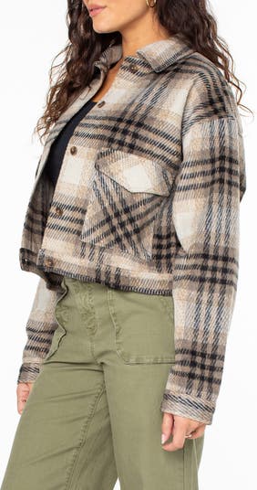 Township Plaid Crop Shirt Jacket