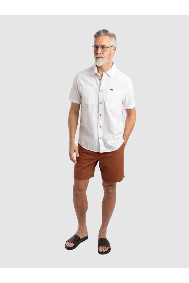 Hinton Textured Crepe Shirt, Alternate, color, Dusty White