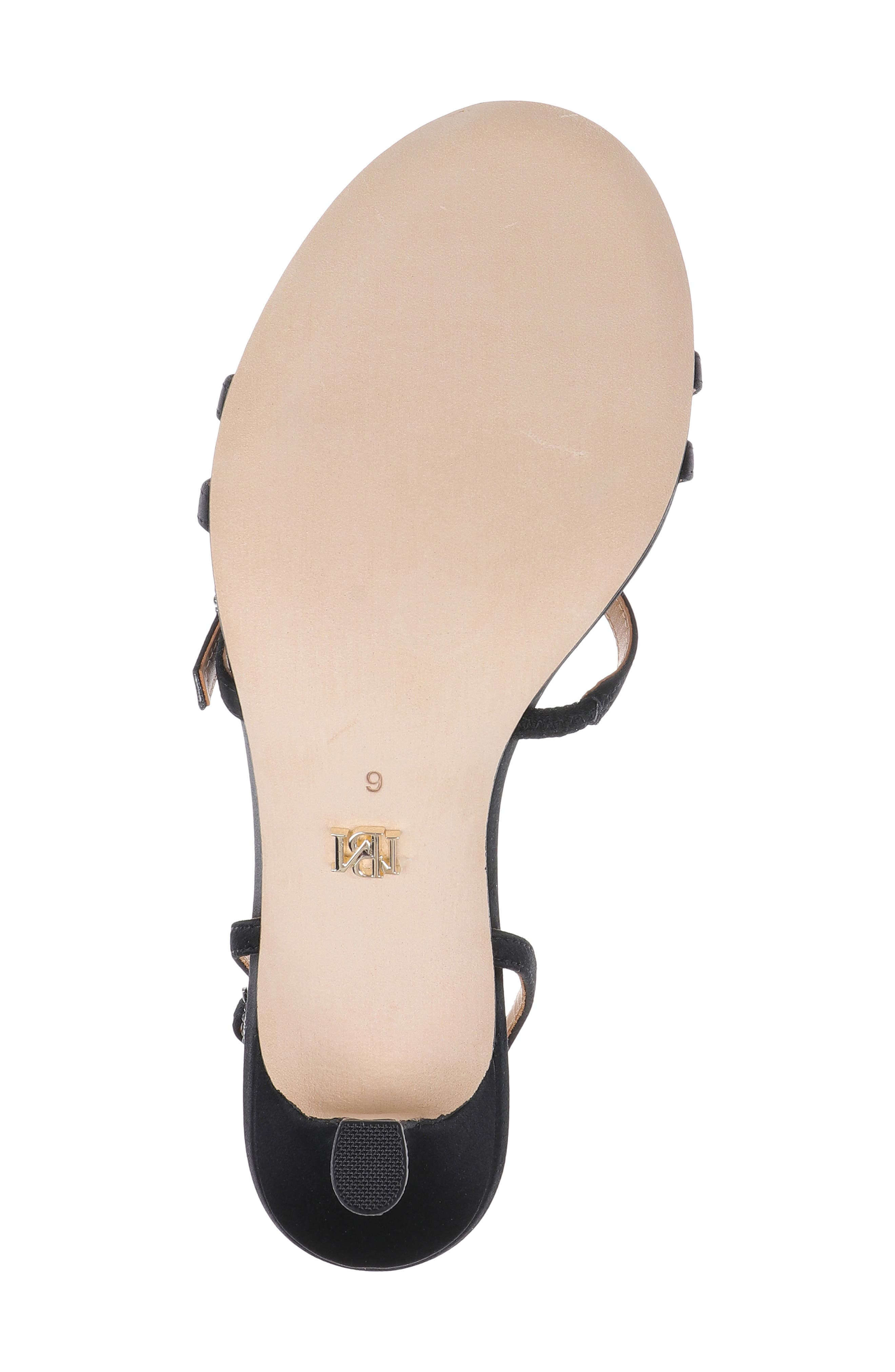 Badgley Mischka Collection Yukon Slingback Sandal, Alternate, color, Black Satin
