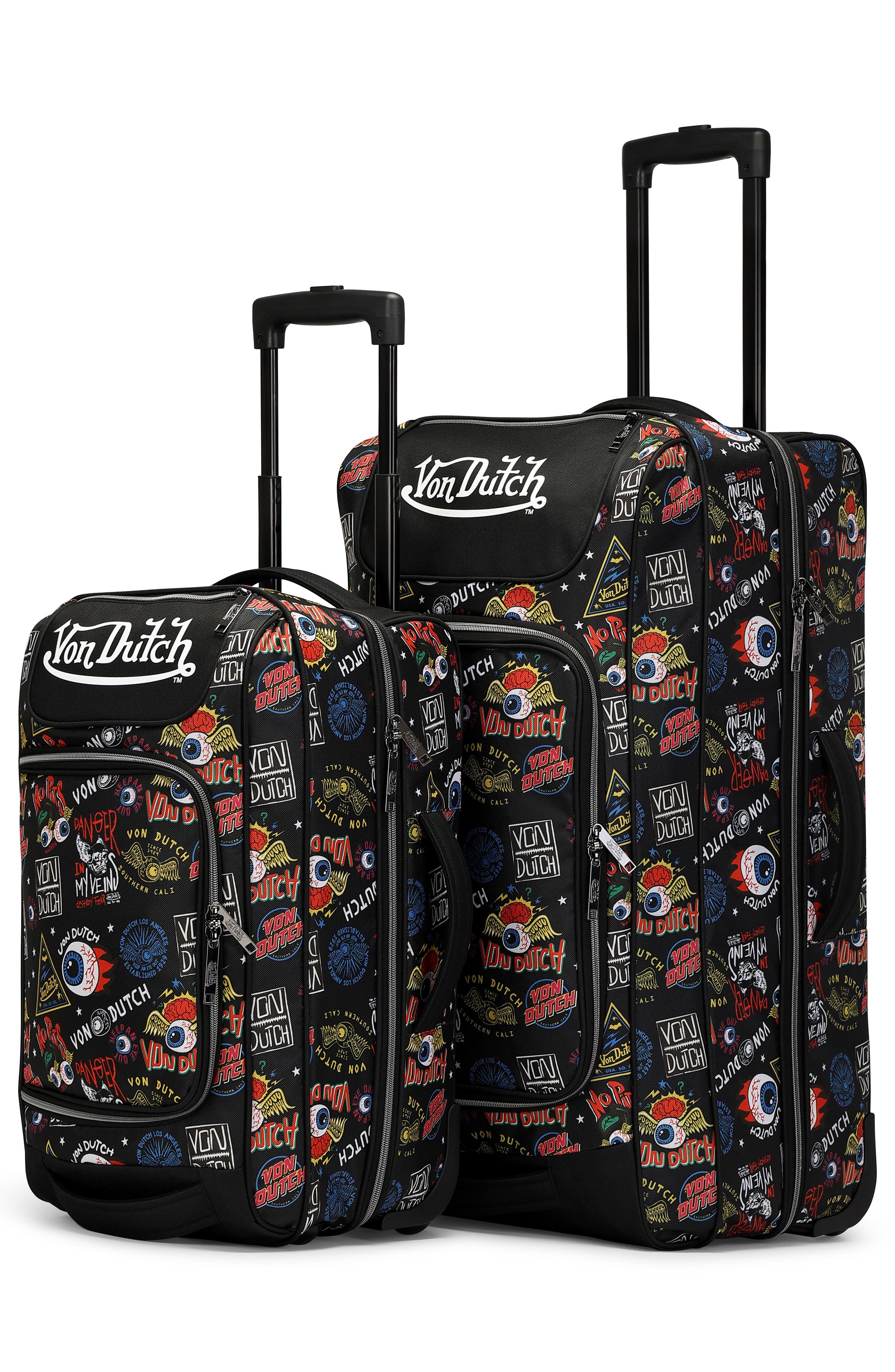 Jax Black Rolling Duffel 2-Piece Set, Main, color, Jax Black