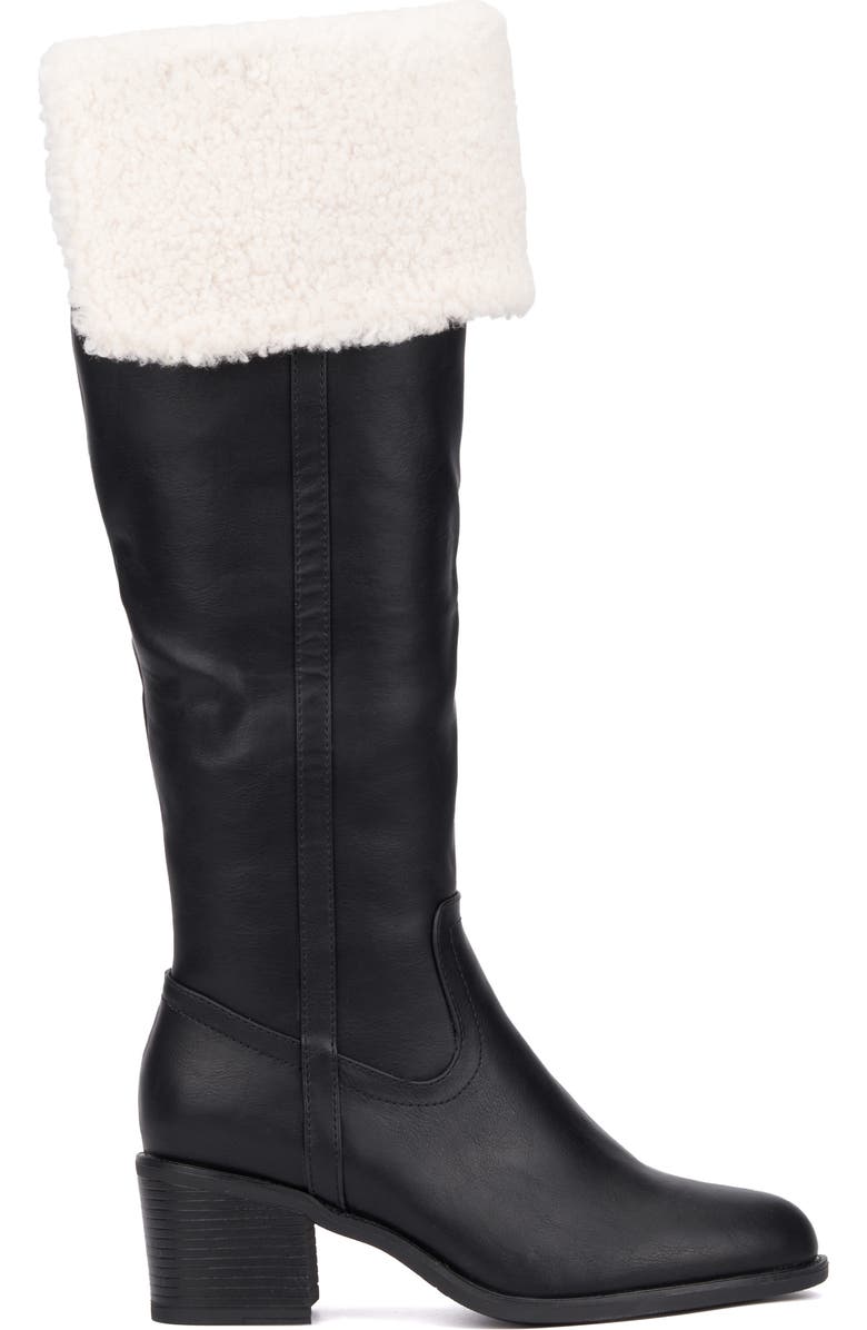 NEW YORK AND COMPANY Devi Faux Shearling Cuff Boot, Alternate, color,