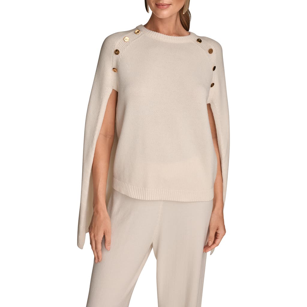 Donna Karan New York Cape Sweater In Animal Print