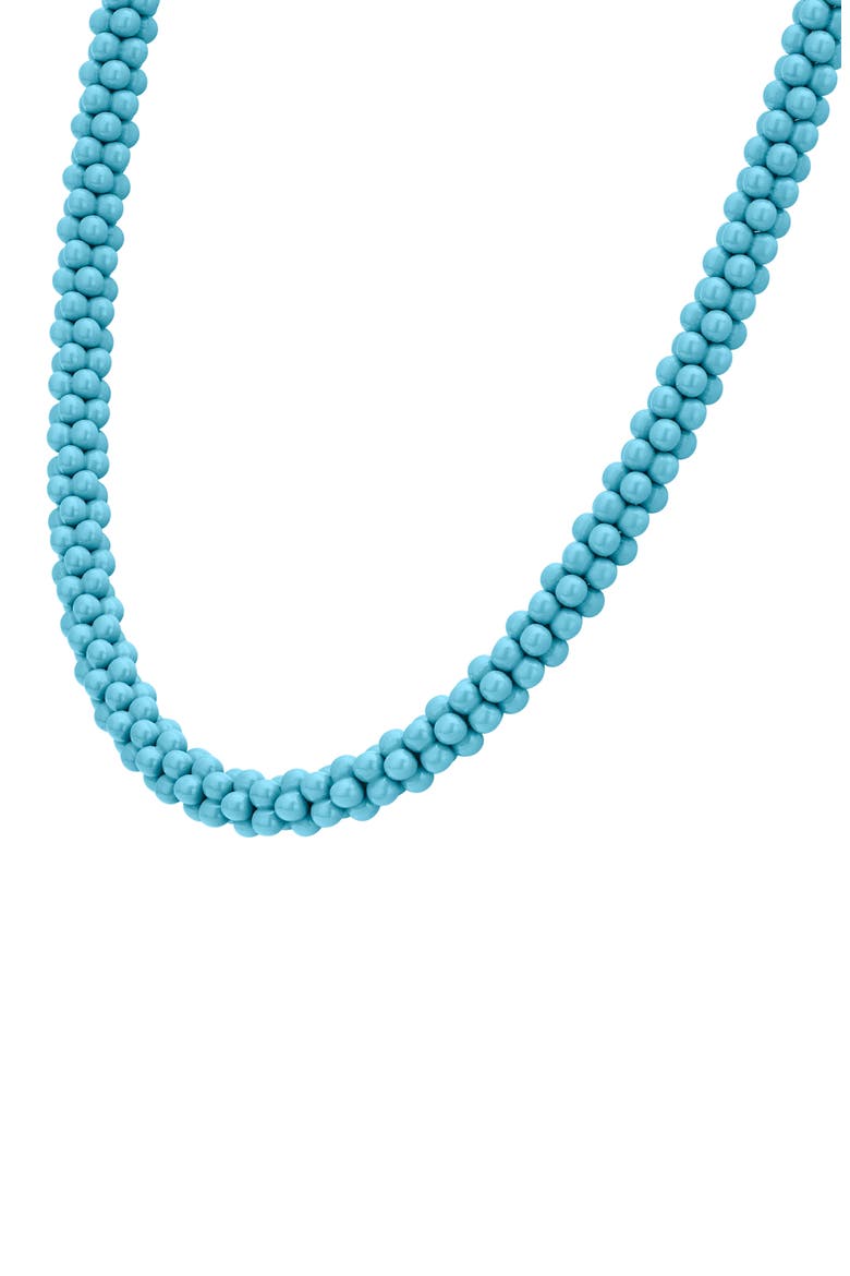 Blue Caviar Ceramic Rope Necklace, Alternate, color, SILVER/ TURQUOISE