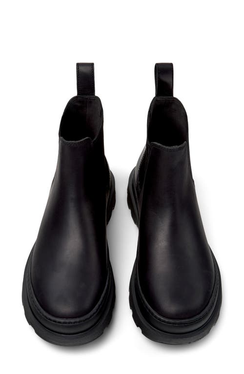 Camper Brutus Elastic-panelled Leather Chelsea Boots In Black