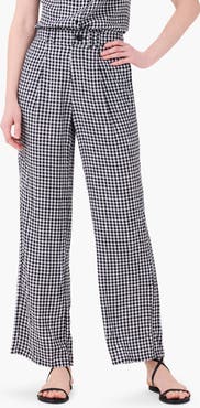 NIC+ZOE Drapey Gingham Wide Leg Pants