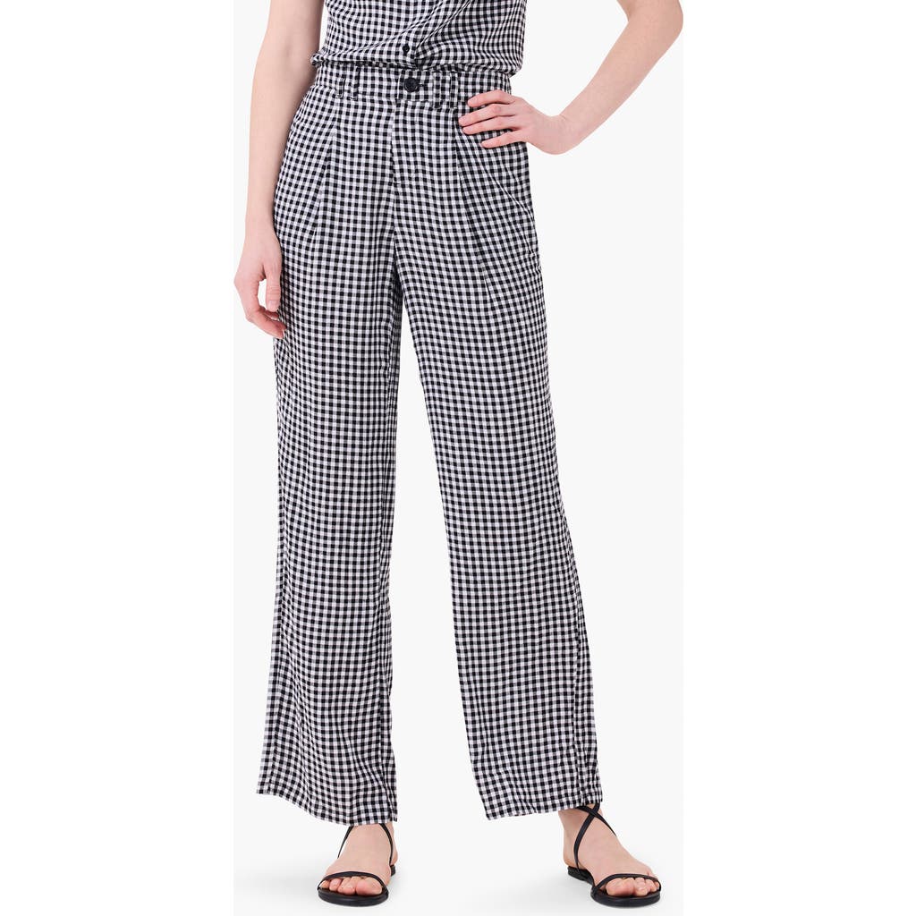 NIC + ZOE NIC+ZOE DRAPEY GINGHAM WIDE LEG PANTS