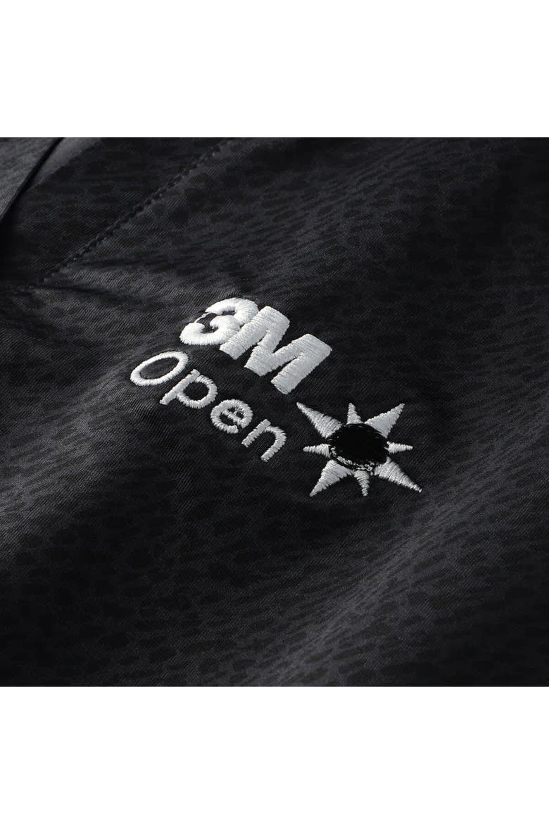 Women's  FootJoy Black 3M Open Cap Sleeve Printed Polo, Alternate, color, Black