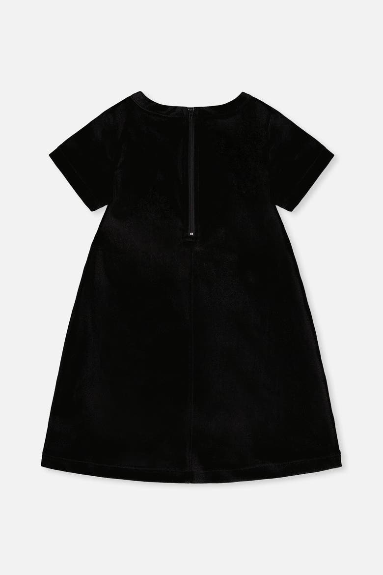 Metallic Bag Appliqué Sleeveless A-Line Dress, Alternate, color, Black and Gold