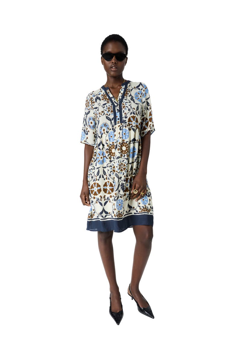 GERARD DAREL Romaine Printed Tunic Dress, Alternate, color, Ecru