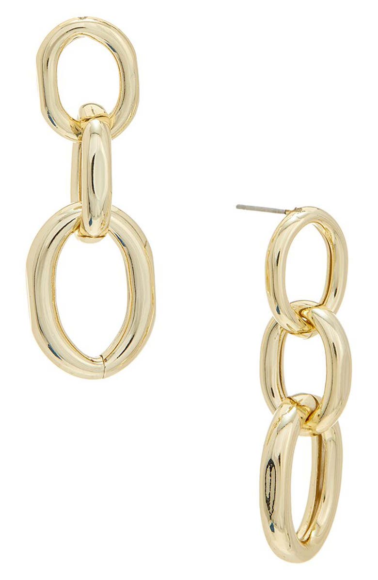 Juvell Oval Link Linear Drop Earrings, Main, color, Yellow